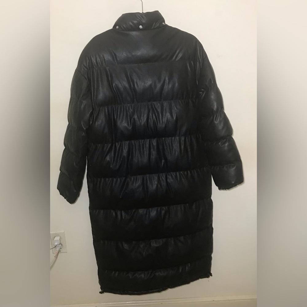 Fashion Nova Above Status Puffer Coat S small faux vegan leather - Picture 10 of 16